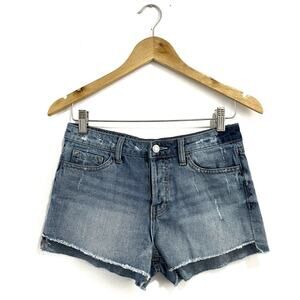 Vervet High Rise Button Fly Shorts 26 Cutoff Distressed